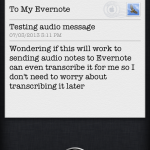 use siri to get audio notes into evernote